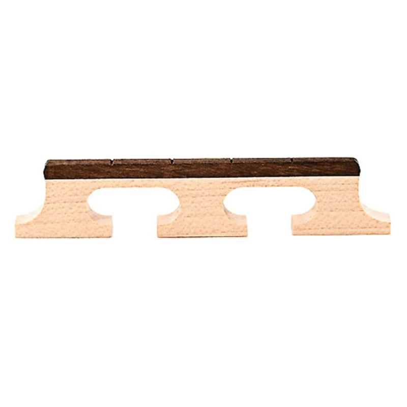 

448D Convenient 4 Strings Banjo Bridge Musical Instrument Replacement Parts Wooden Banjo Bridge Gift for Guitar Banjo Lovers