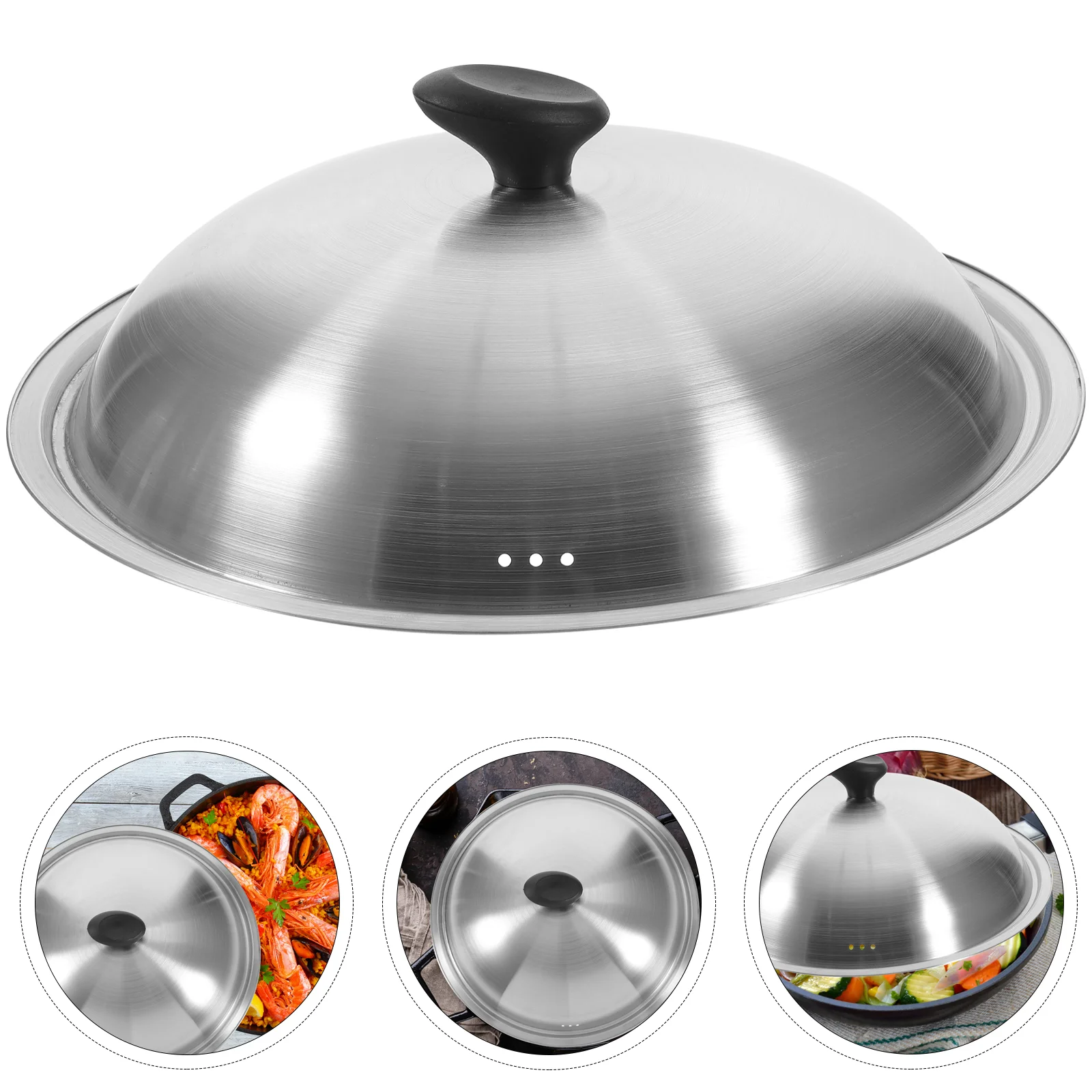 

Lid Pot Cover Pan Universal Lids Steelstainless Replacement Frying Pots Pans Dome Cookingwok Skillet Cookware Inch Saucepan Anti