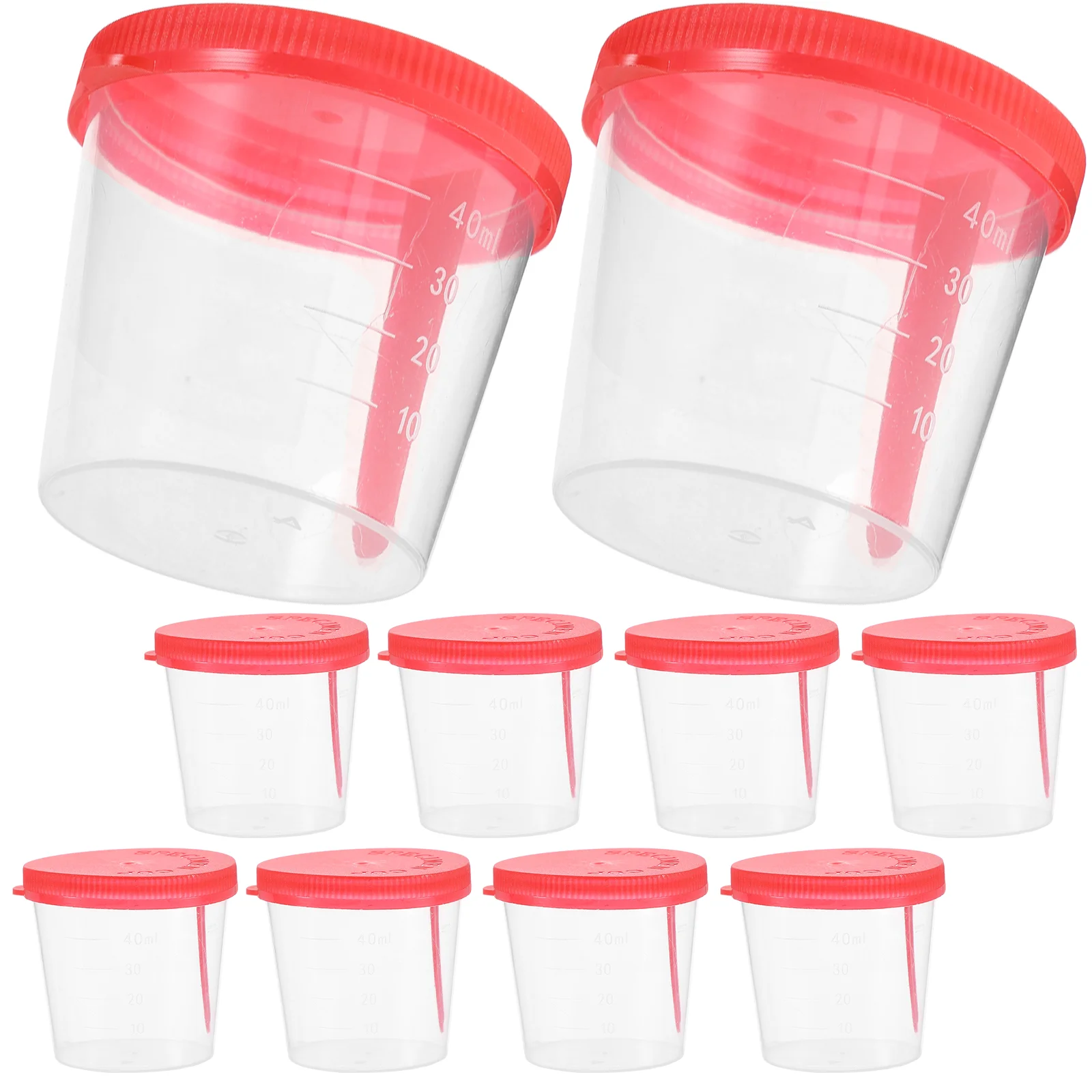 10 шт. чашка для проб мочи с крышками одноразовые масштабированные чашки простой