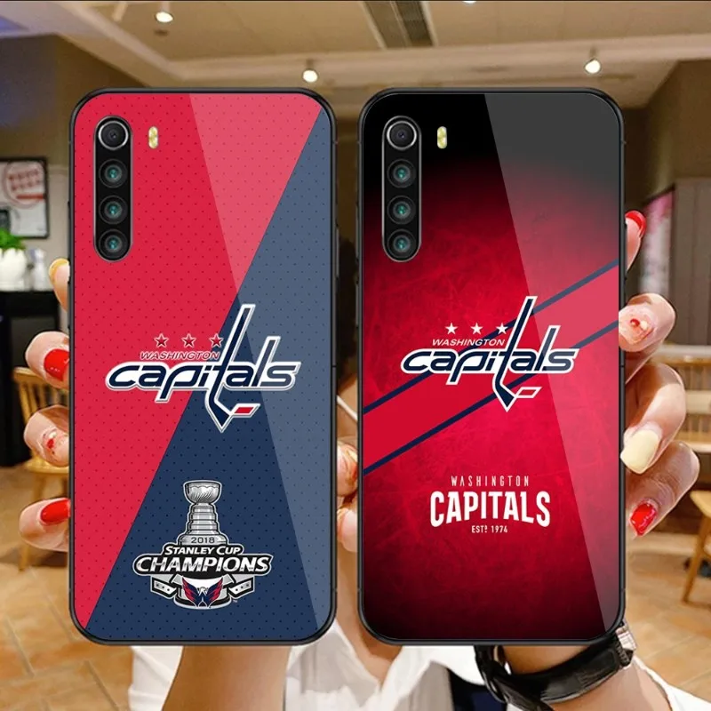 

Washington Hockey Phone Case For Xiaomi 13 12 11T 10 9 Redmi Note 11 10 10S Pro Redmi 9 9A 8 Black PC Glass