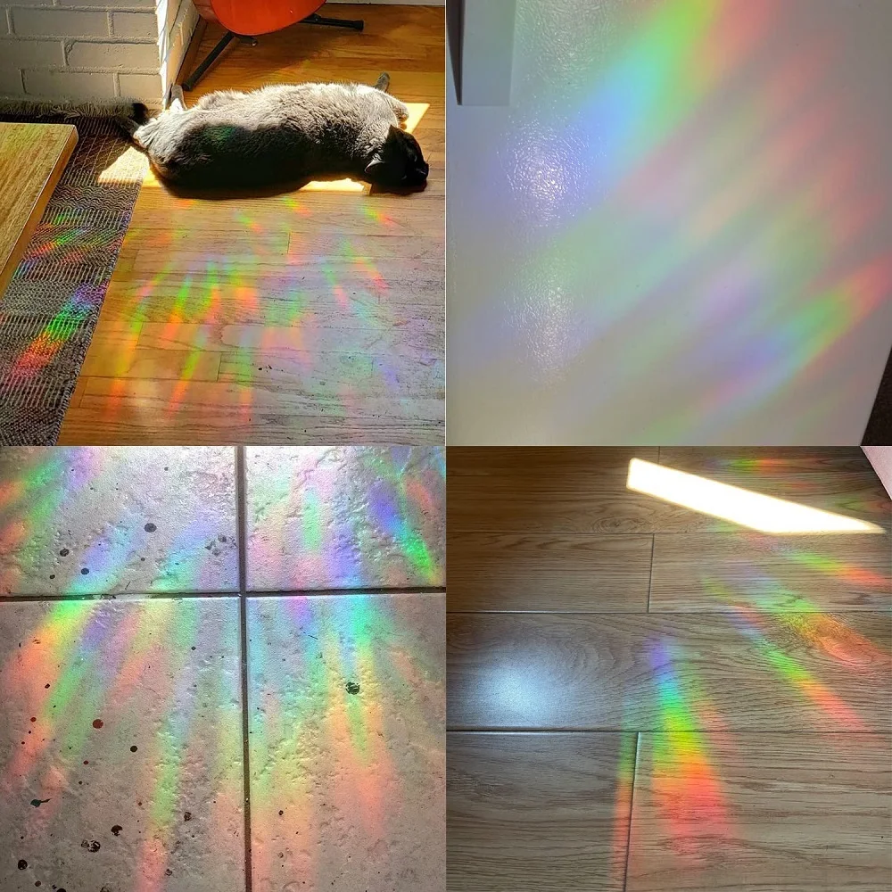 3D радуное жперо солнцезащитные наклейки на окна ПВХ статическое стекло наклейка