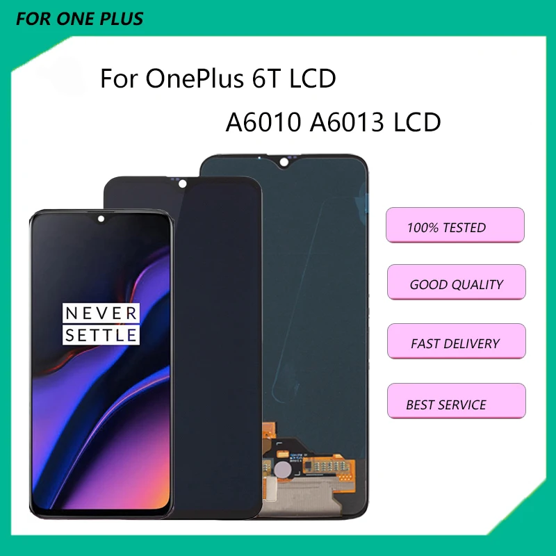 ЖК-дисплей для OnePlus 6T, сенсорный экран, дигитайзер для Oneplus A6010 A6013, ЖК-экран