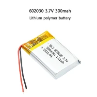 3 7v 300mah 602030 polymer lithium ion rechargeable battery for consumer electronics toys led lights bluetooth speakers