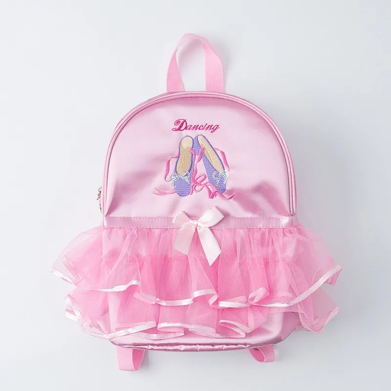 

Розовая кружевная Танцевальная сумка для девочек, танцевальная балетная сумка для девочек, детский рюкзак с вышивкой для гимнастики, Детская сумка для балерины, новинка 2023