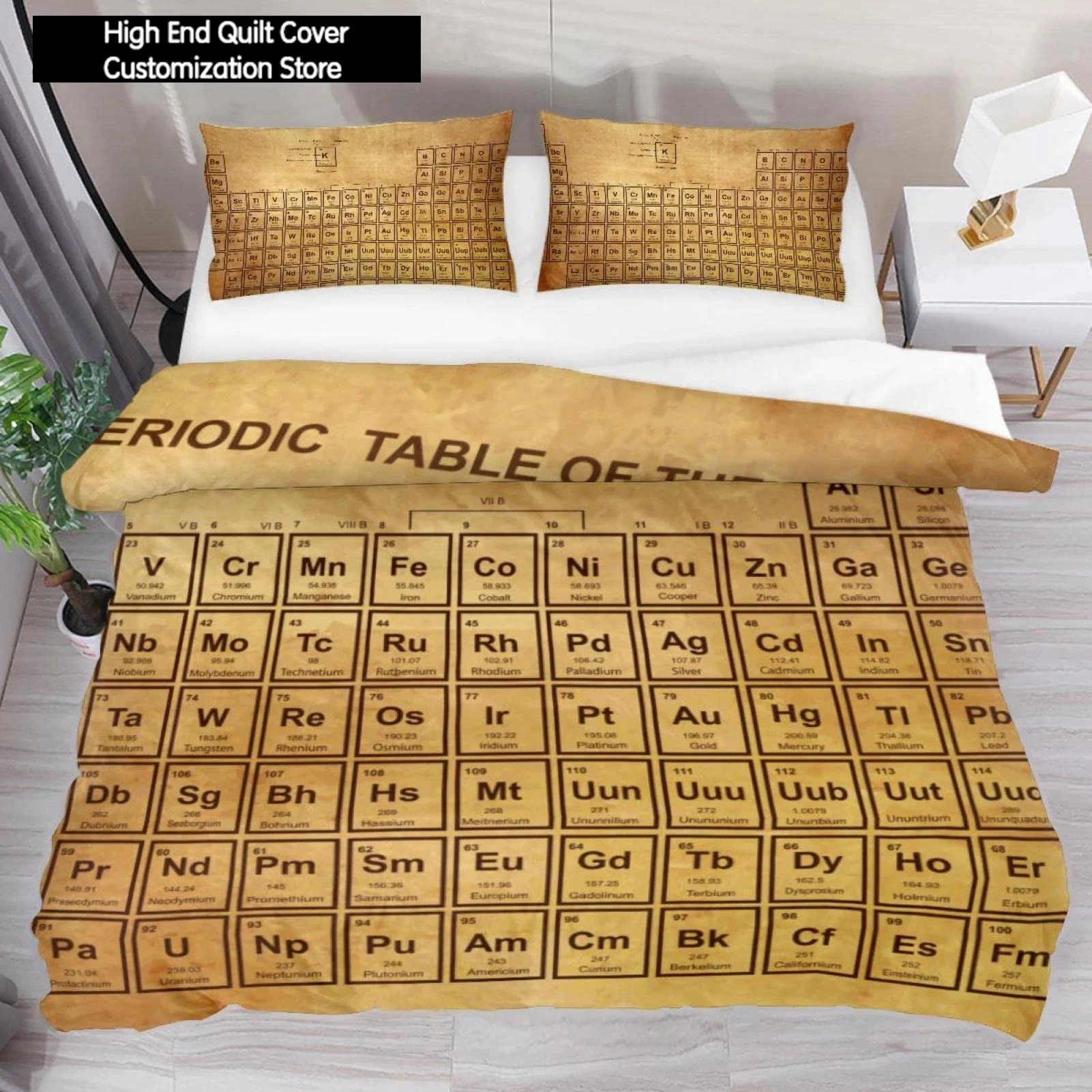 Периодическая таблица пододеяльник King Queen образовательная наука химия комплект