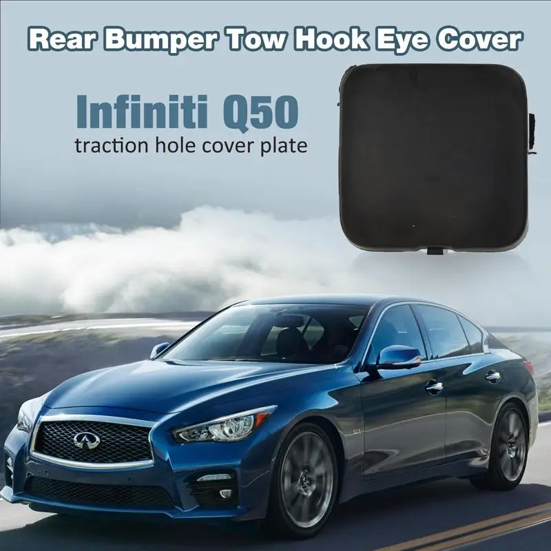 

Car Rear Bumper Tow Hook Eye Caps Towing Hook For 2014 / 2018 Infiniti Q50 All Sedan Models Auto Accessories Trailer Covers