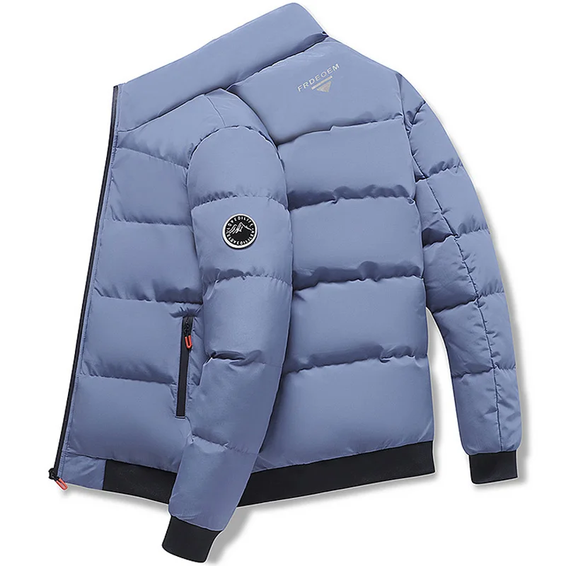 Mens Jacket lapel mens Parka Winter New down jacket Pure color Warm Jackets men business leisure coat bread clothing youth coats