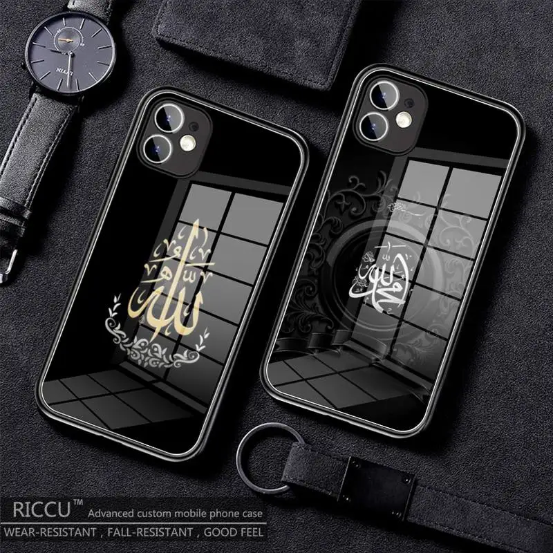

God Phone Case Tempered Glass For iPhone 13 11 Pro MAX XR XS 8 X 7 6S 6 Plus 2020 12 Pro Max Mini Covers
