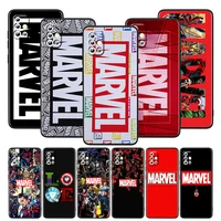 marvel avengers logo for samsung galaxy a52s a72 a71 a52 a51 a12 a32 a21s 4g 5g funda soft tpu black phone case capa cover coque