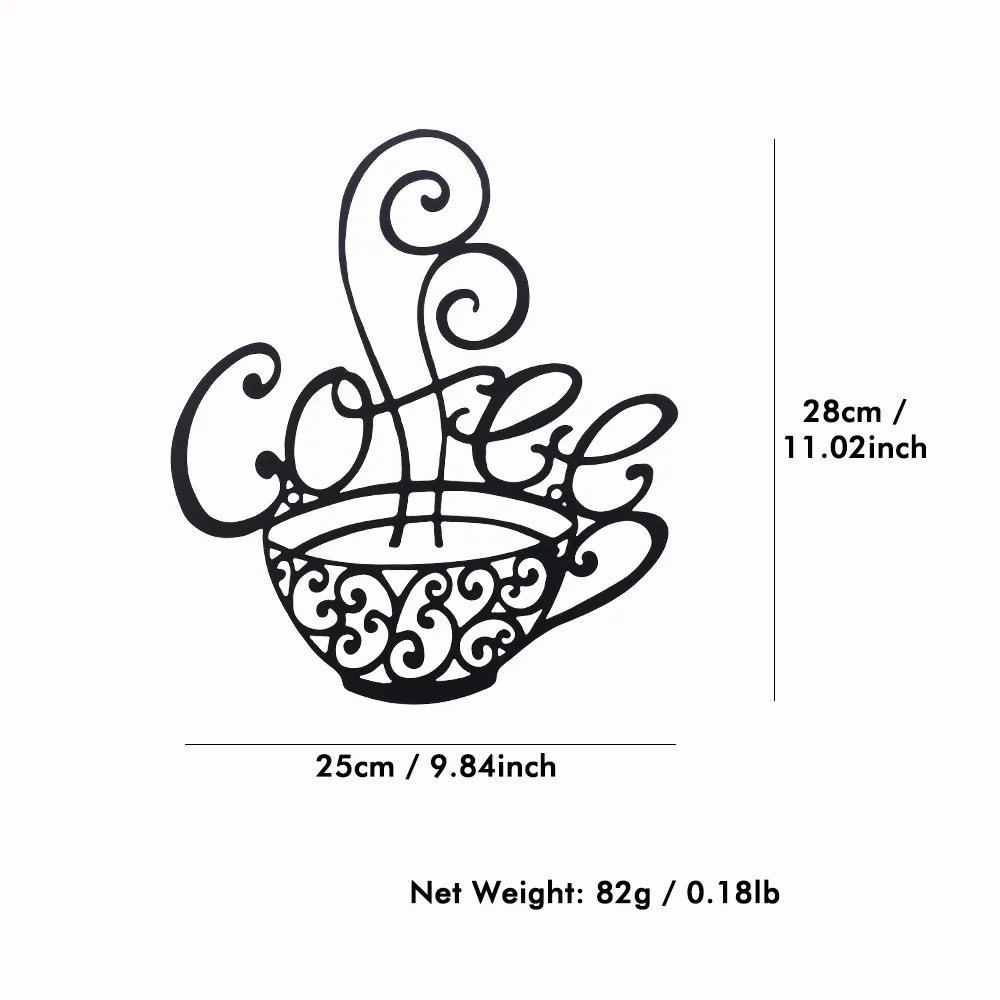 

Металлический настенный знак "COFFEE" hohappyme