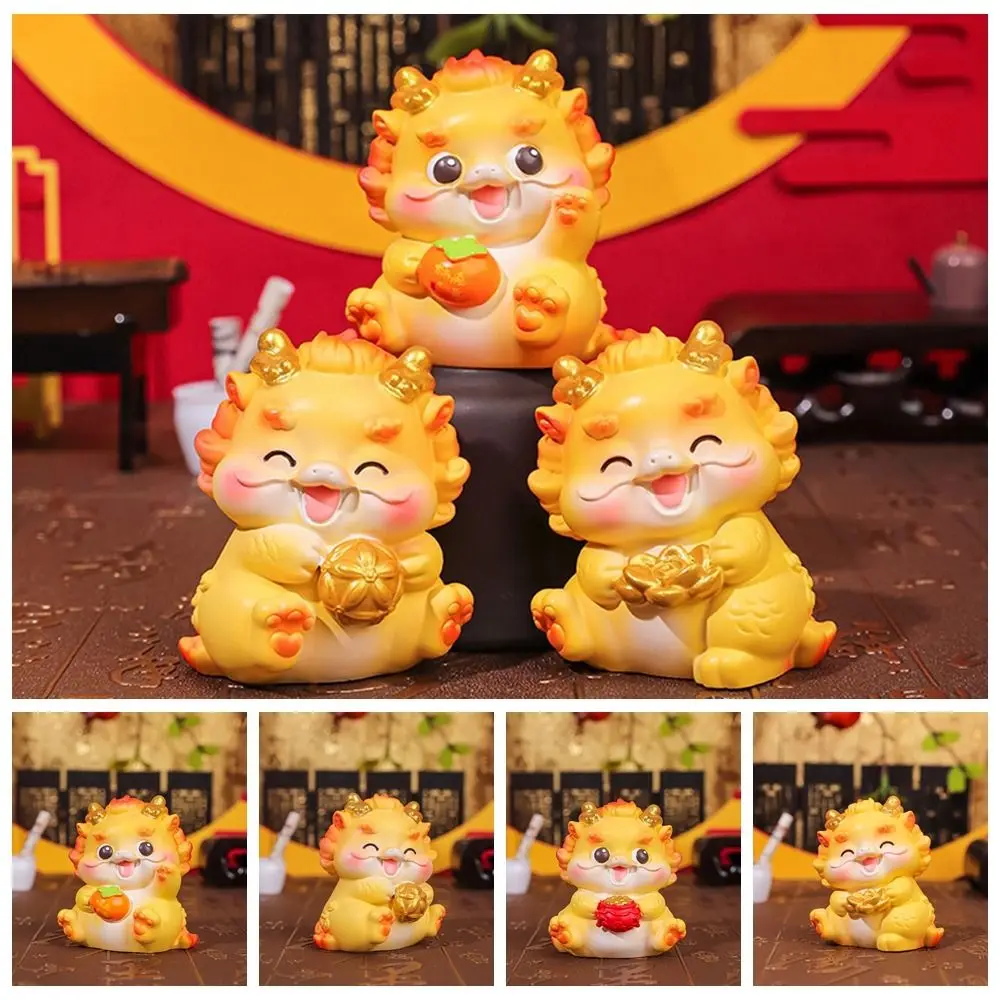 

Resin New Year Dragon Figurines Micro Landscap Mini Spring Festival Dragon Ornaments Handmade Chinese Style Dragon Decoration