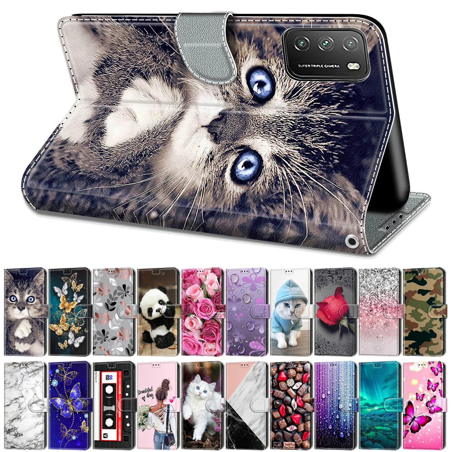 Магнитный чехол-кошелек с откидной крышкой роскошный тонкий чехол из