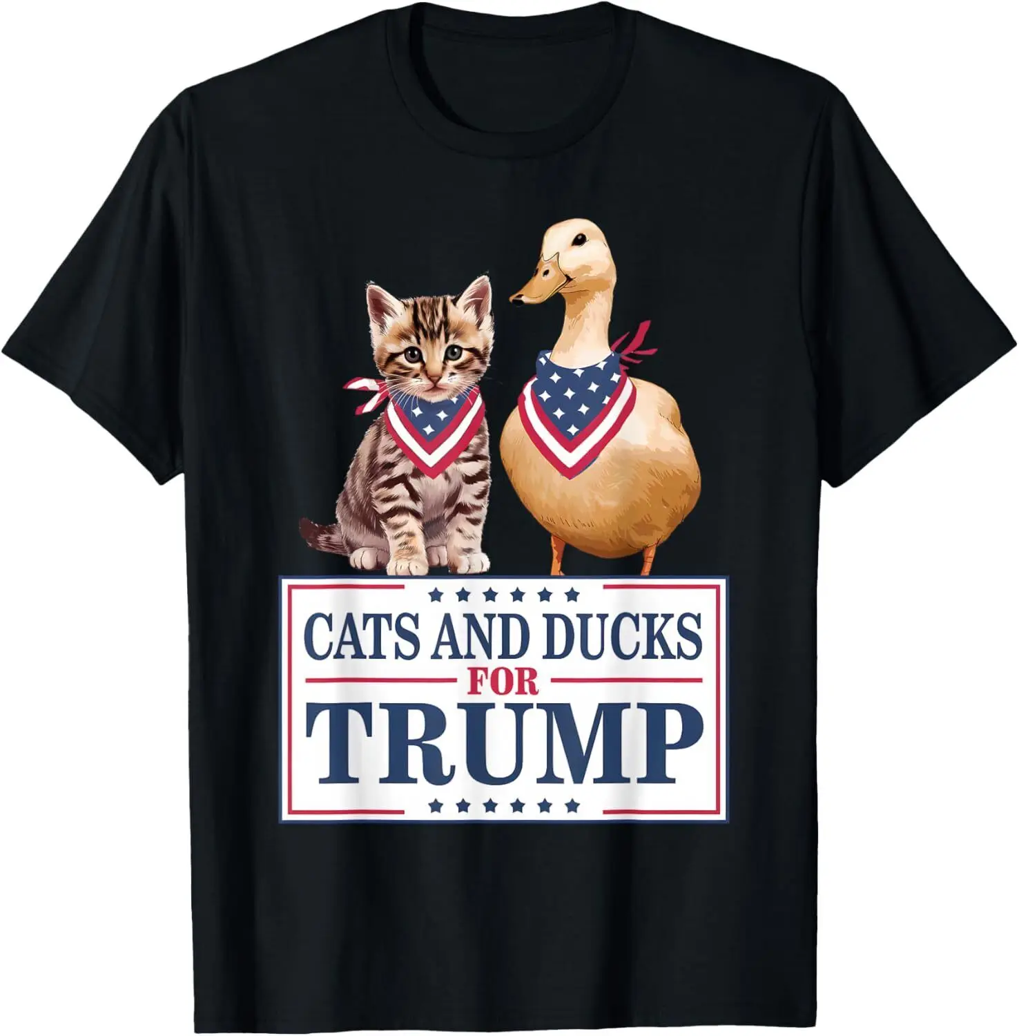 Коты и утки для Трампа 2024 котята футболка S-5XL
