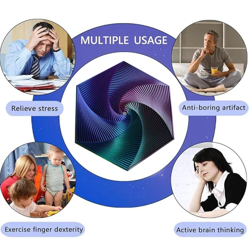 Шестигранная подставка с 3D принтом шестиугольная игрушка-непоседа шестигранная