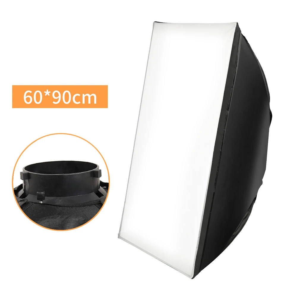 

60X90 Foldable SoftBox Speedlite Flash Softbox for S-type Bracket Fit Bowens Elinchrom Mount Film-Making Video Shoot