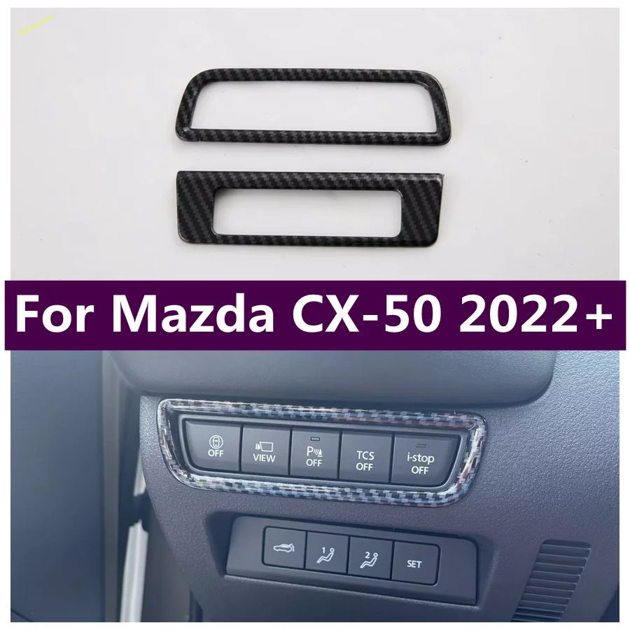 

Front Head Lights Lamps Decoration Control Switches Button Cover Trim Fit For Mazda CX-50 2022 - 2024 Interior Accessories