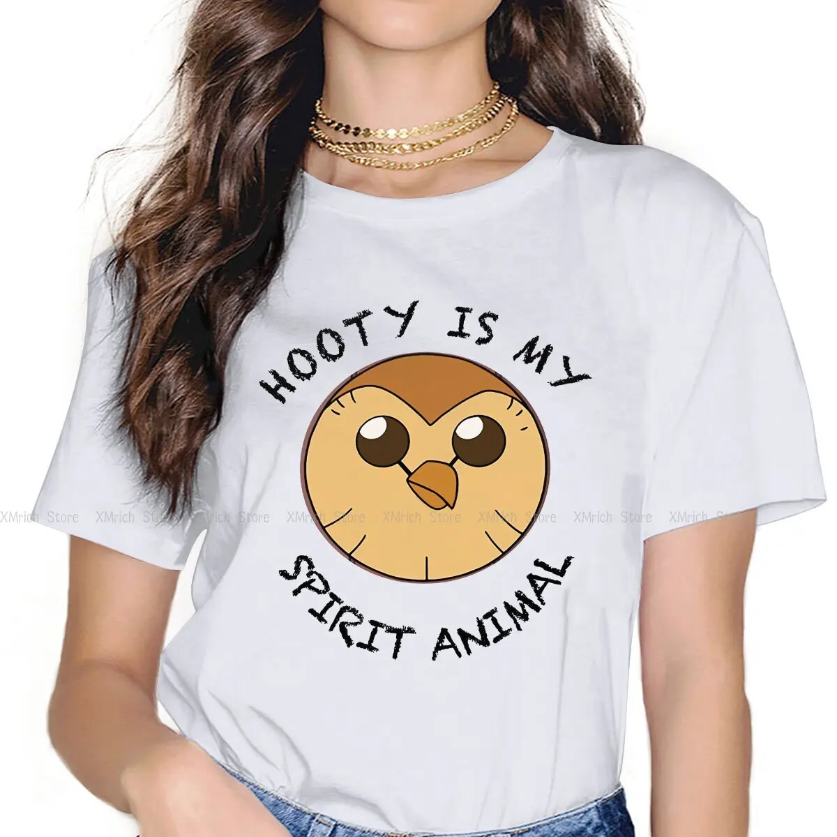 

Hooty Is My Spirit, Классическая Женская одежда с животными, женская футболка с рисунком дома в виде совы, винтажные готические свободные топы