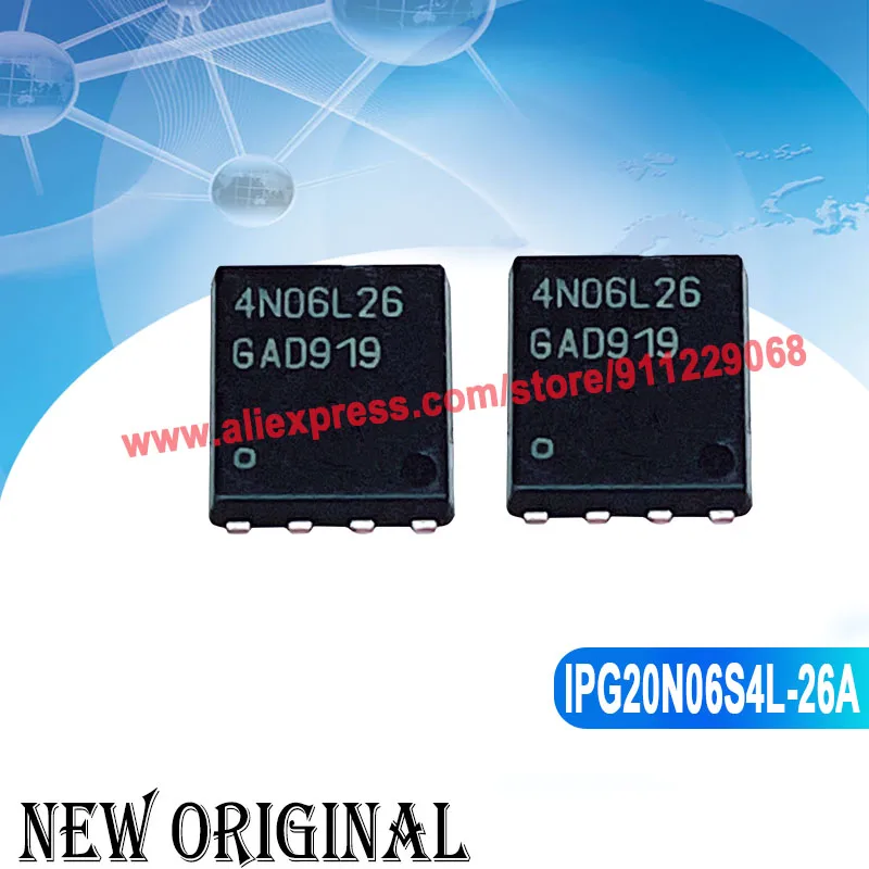 

(5 шт.) 4N06L26 IPG20N06S4L-26A TDSON-8-4 60V 20A