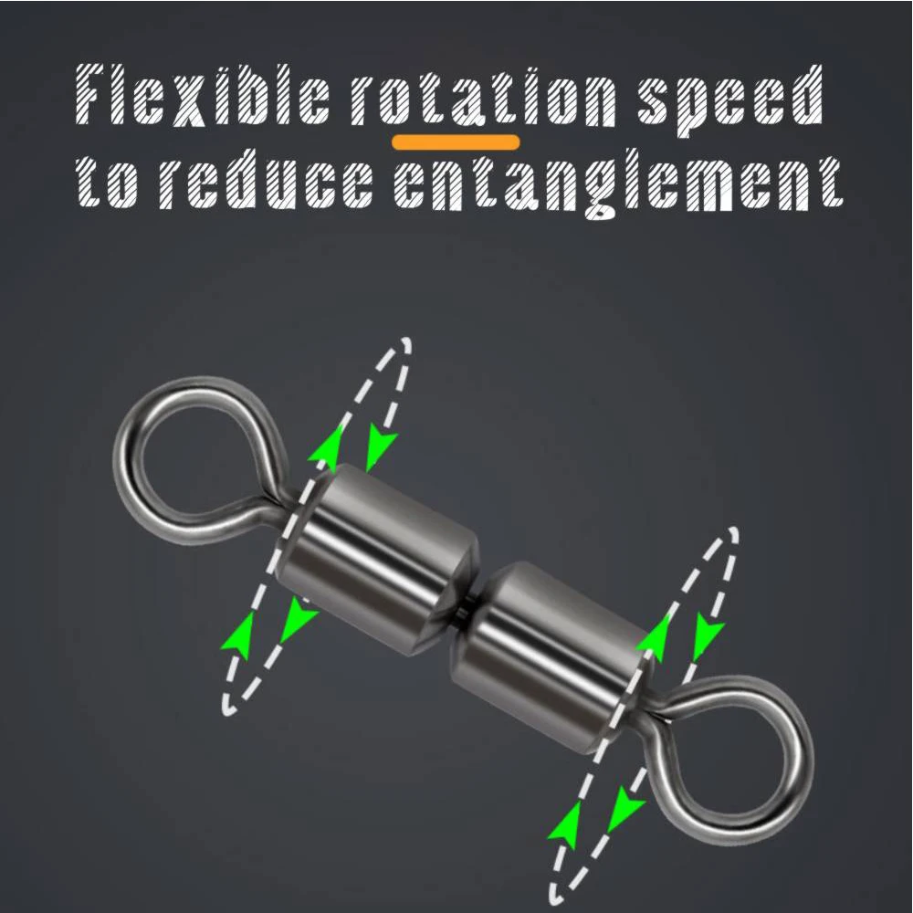 50 шт. рыболовные Вертлюги ORJD Из Нержавеющей Стали |