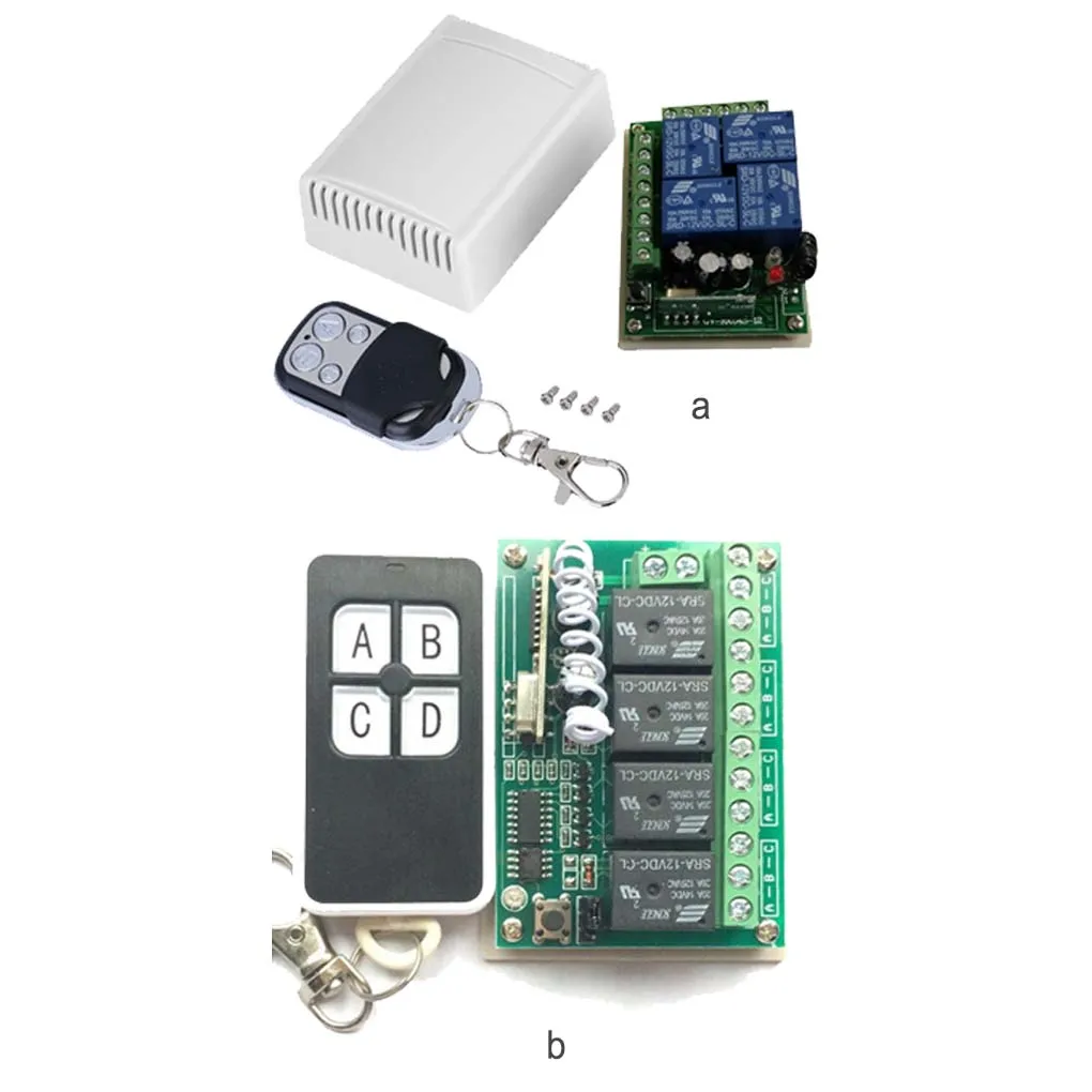 

RF Switch Remote Control Switches Remoting Controllers 4CH Channel Transmitter Replaced Part Control Module Black relay