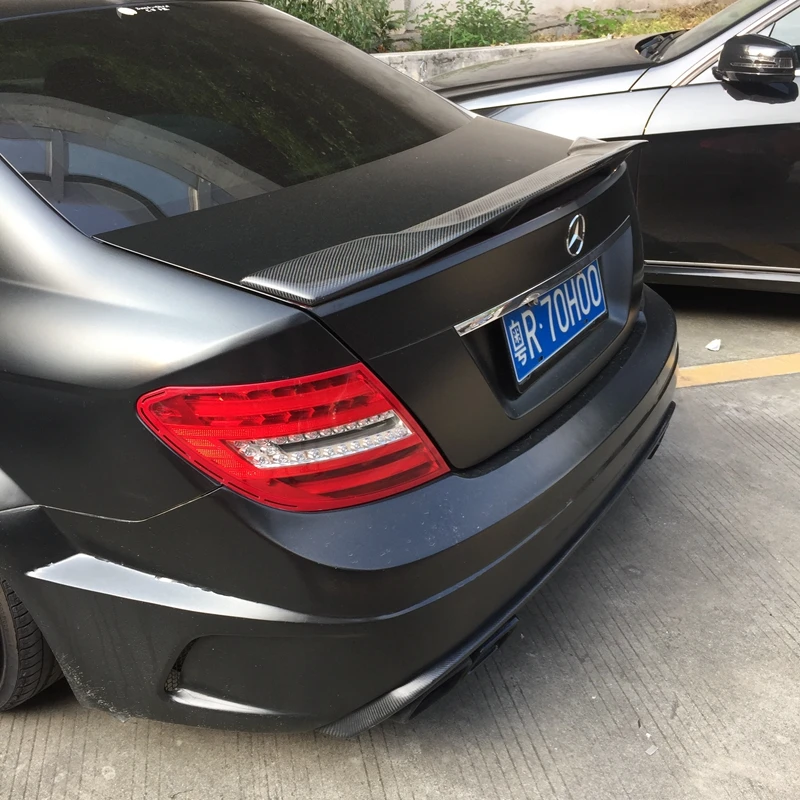Фото Спойлер Mercedes W204 Renntech Style, спойлер из углеродного волокна в стиле R для Benz W204 C300 C180 C220 2007-2013, 4-дверный седан C Class №4