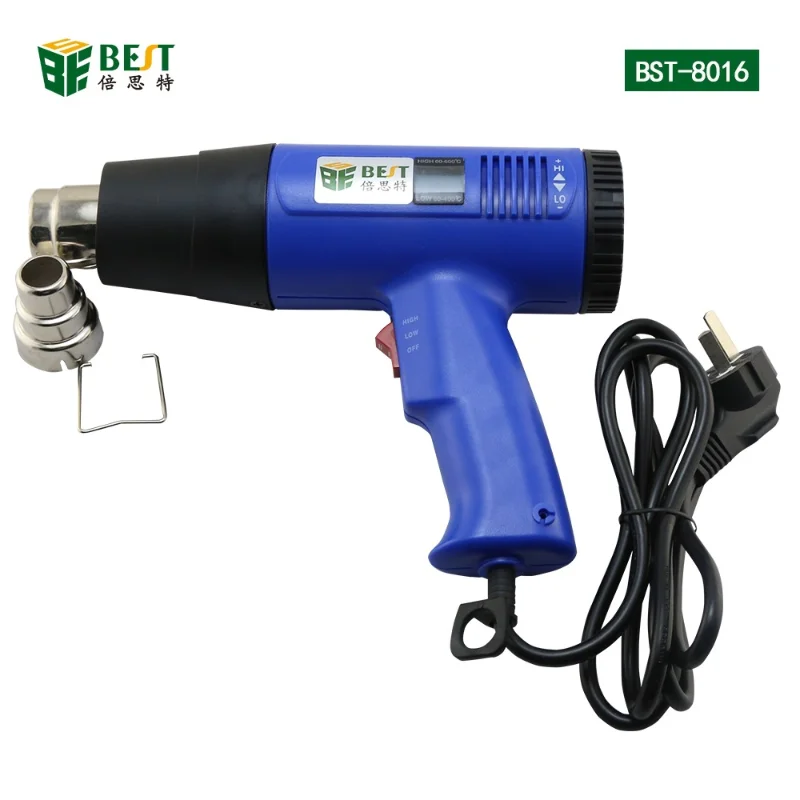 BST 8016 Handheld Digital Display Hot Air Gun Adjustable Constant Temperature High-Quality Film Blower Blower Baking Gun