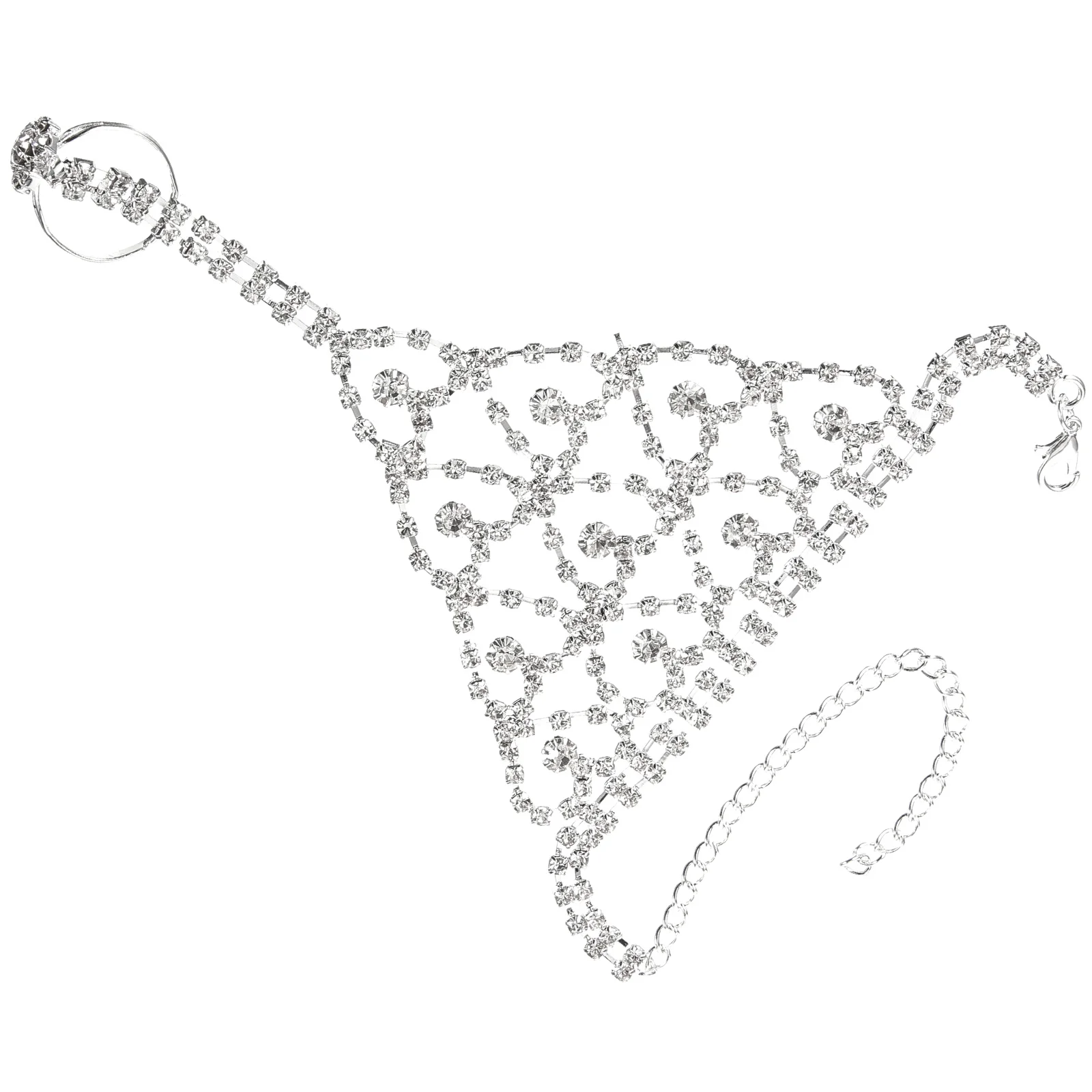 

Hand Back Chain Bracelet Ring Wrist Chain Rhinestone Finger Bracelet Chain