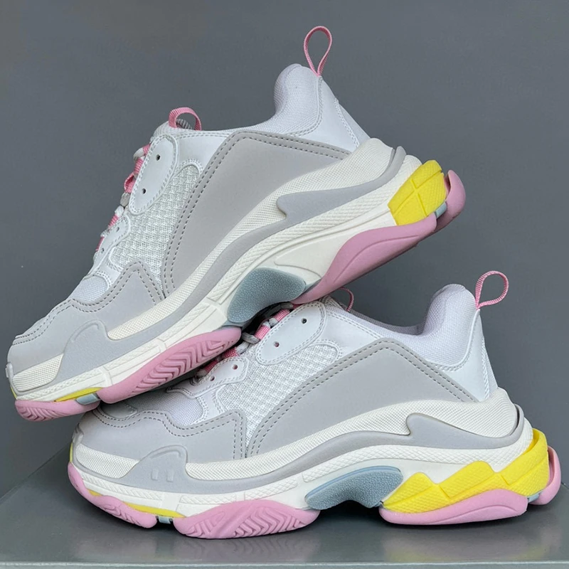 

Кроссовки унисекс из натуральной кожи, плоская подошва, сетчатые, на шнуровке, с круглым носком, толстая подошва, модные лоферы, весна-осень