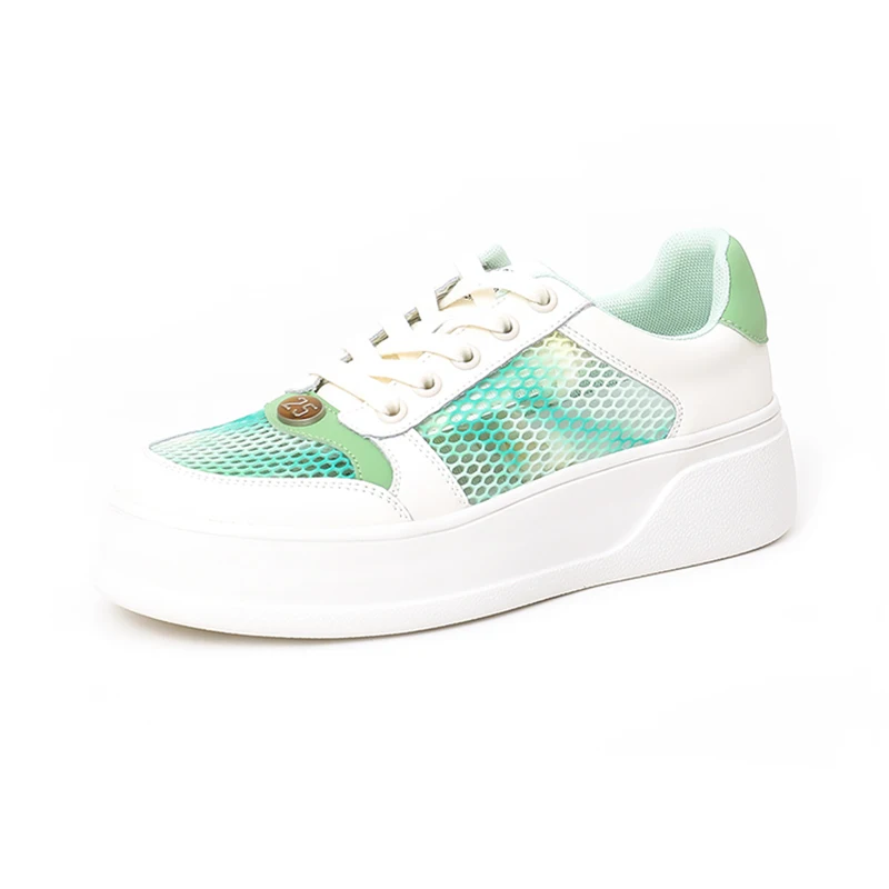 

Chunky Platform Sports Shoes for Girls Flats Casual Sneakers Women's Summer Footwear 2023 Chic Running Round Toe Tennis Female