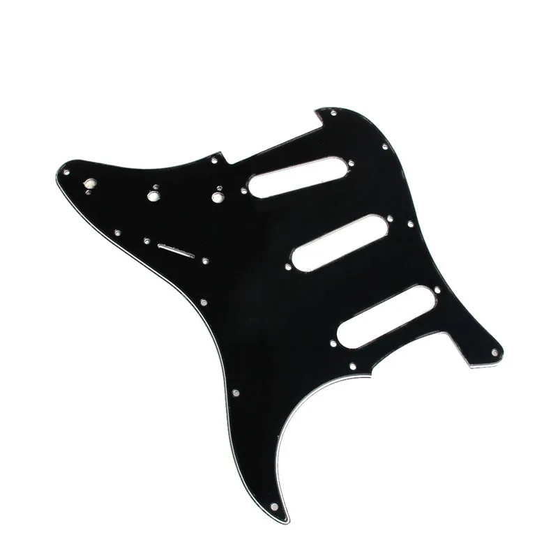 

3 Ply Electric Guitar Pickguard Black Scratch Plate For Strat Stratocaster New