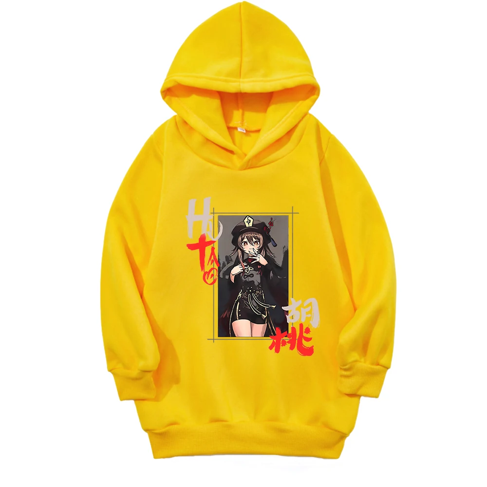 

Genshin Impact Anime Hoodie Hu Tao Streetwear Kawaii Clothing Kids Clothes Boys Sweatshirts for Girls Vintage Children Outerwear