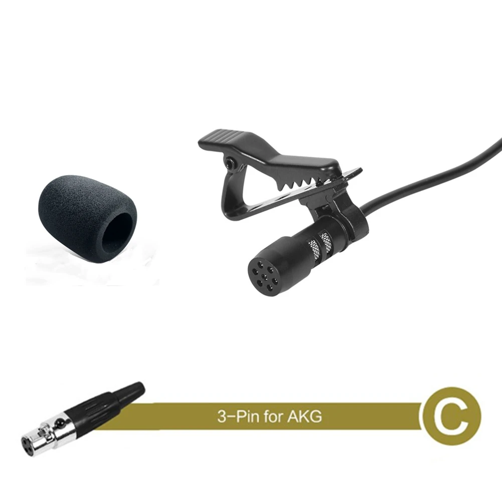 

Black Lavalier Lapel Microphone 3.5mm XLR 3-Pin XLR 4-Pin Wireless System Large Sound-absorbing Tie Clip Condenser 3.5mm Plug