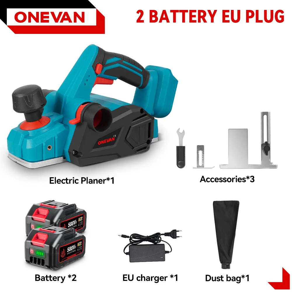 Беспроводной электрический рубанок ONEVAN 30000 об/мин для Makita 18В