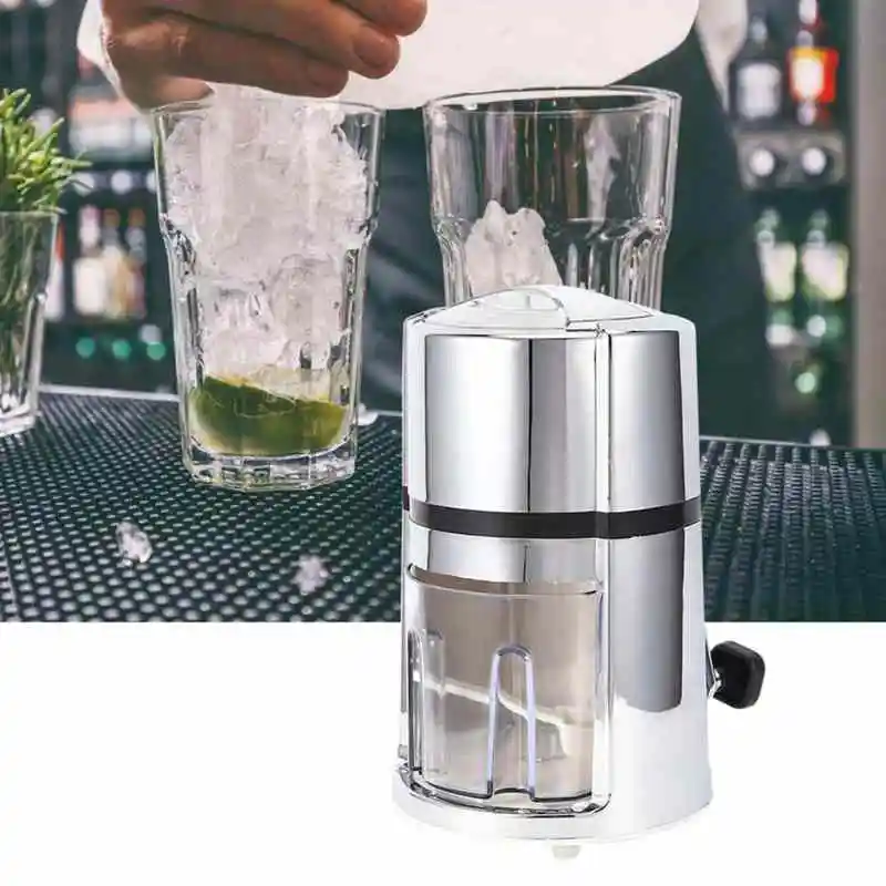 

Manual Ice Crusher Commercial Household Portable Shaved Ice Crusher with Stainless Steel Blade Cracker Ice Crusher Kitchenware