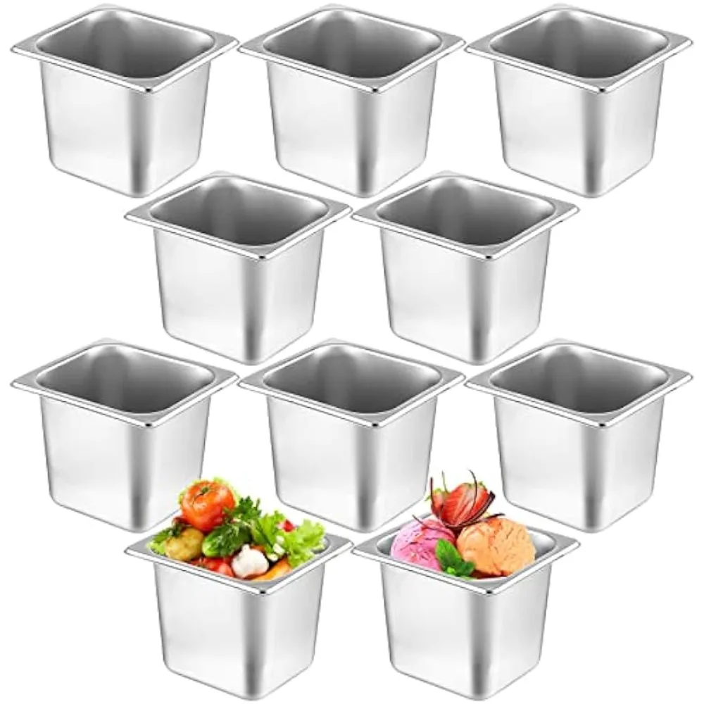 

Pan Stackable Catering Pan 6.9 L x 6.4 W Anti Steam Pan Metal Food Pan for Hotel Restaurant Buffet Party Supplies