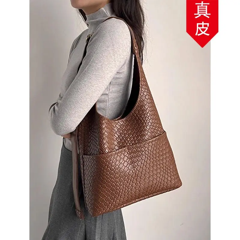 Высококачественная модная кожаная сумка тоут Женская сумочка вместительная