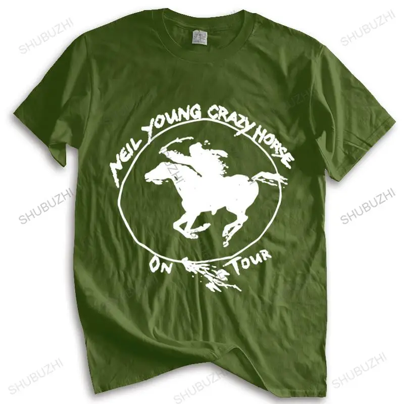 Лидер продаж мужская брендовая футболка летняя хлопковая повседневная Neil Young Crazy