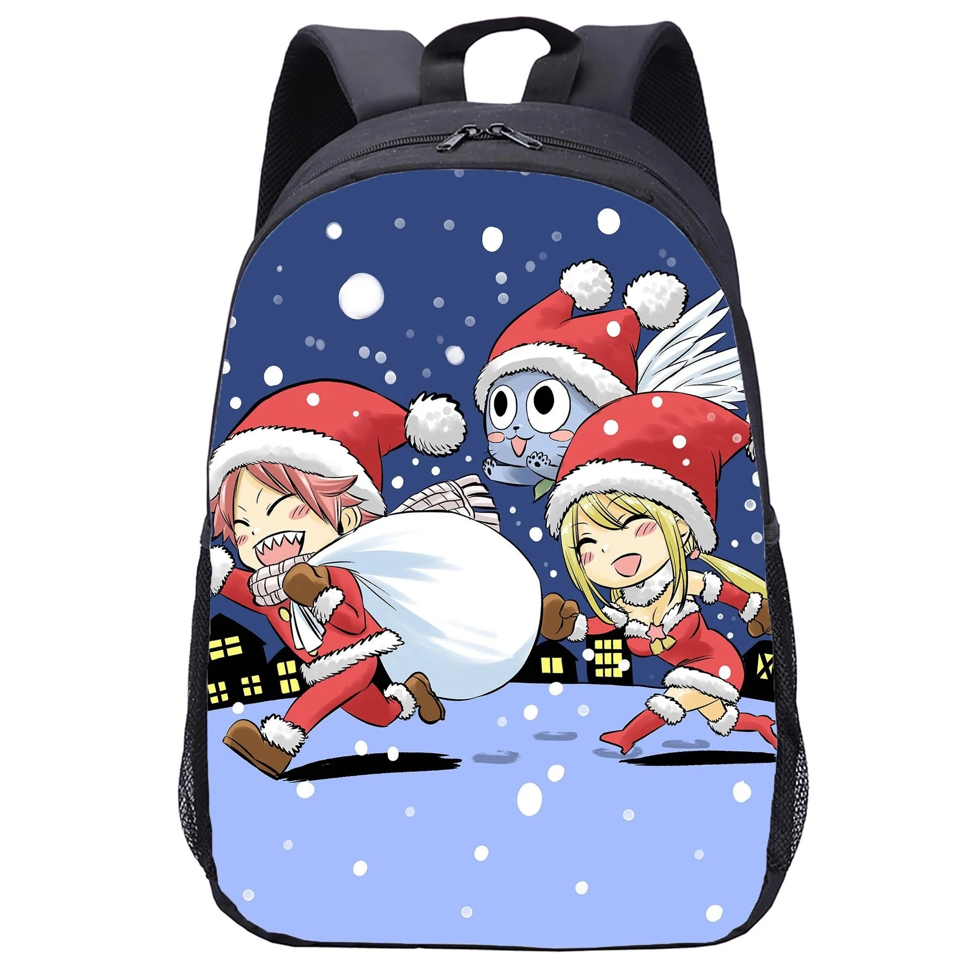 

3D Anime Fairy Tail School Backpack Large Capacity Wearable Backpack for Students Both Male and Female Adolescent Zipper Mochila