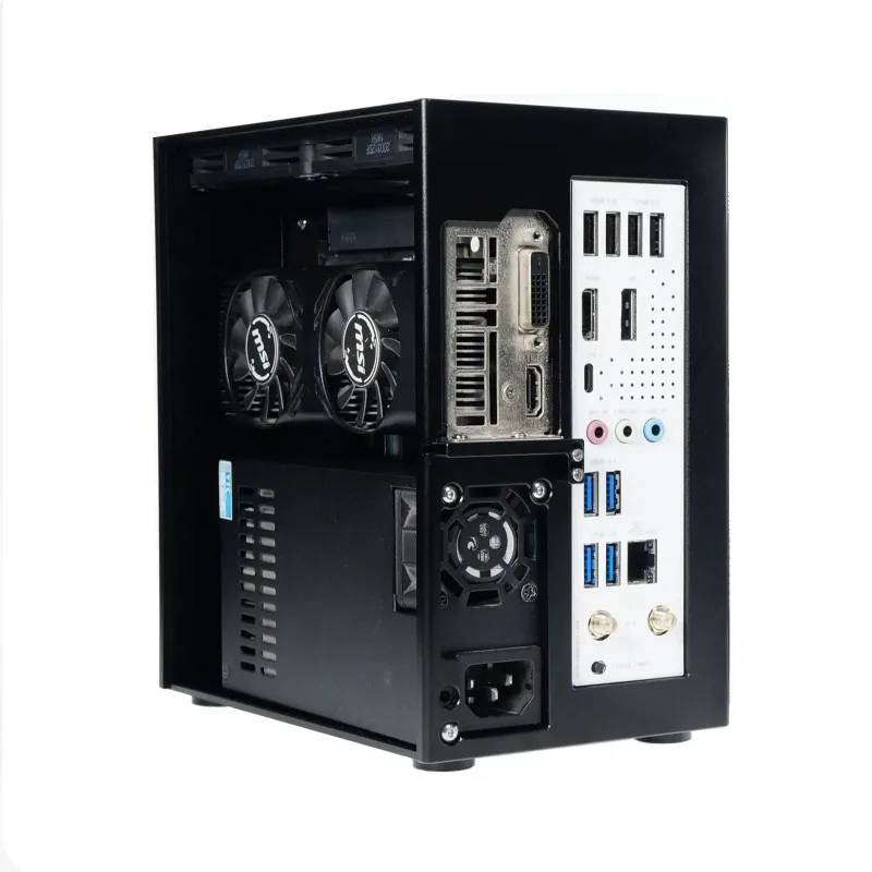 Фото Корпус ZS-A4DC/ITX V3 Mini ITX, 4.3 л, цельноалюминиевый, полувысокий, для видеокарты RTX4060 (Knife Card) №2