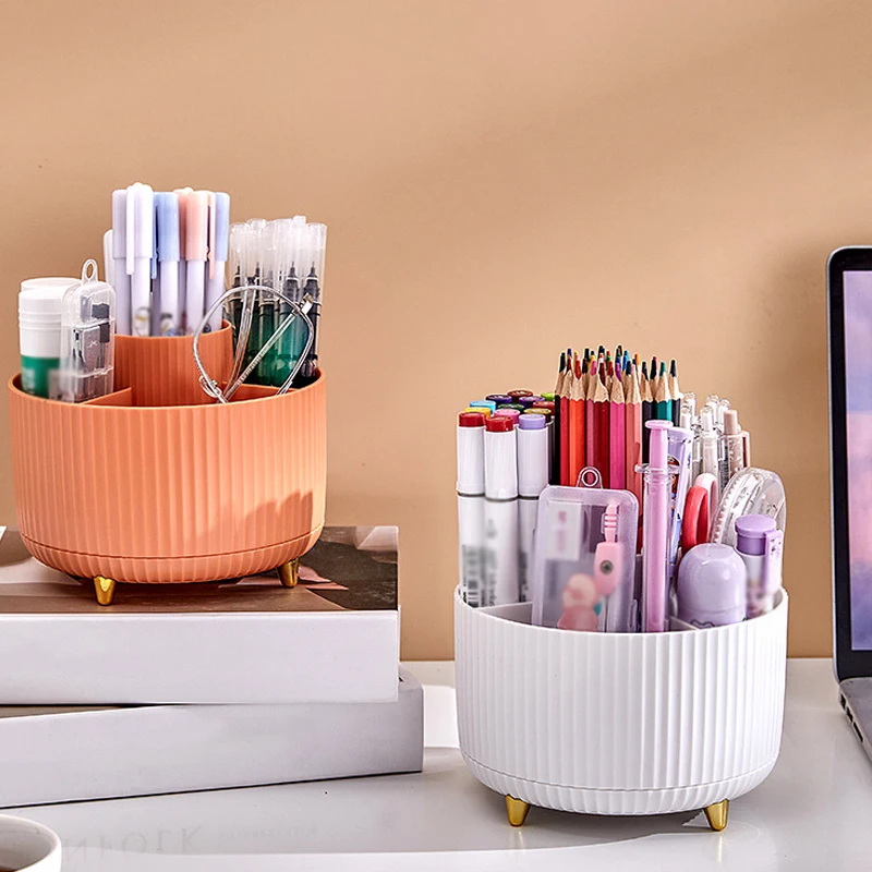 

Настольный держатель для косметических кистей с поворотом на 360 градусов, органайзер для косметики, портативный держатель для ручек, Настольная коробка для макияжа