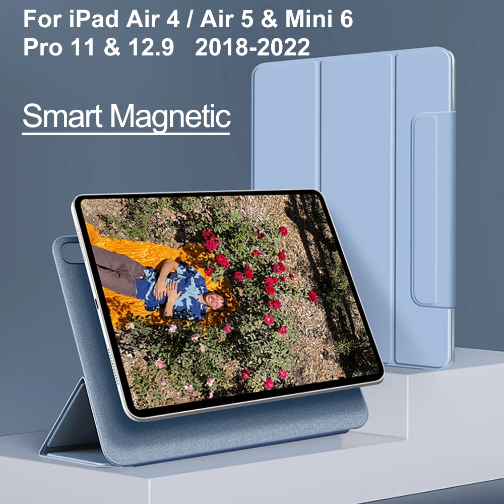 

Pencil Cases For iPad Air 5 Case 2022 New iPad Pro 12.9 Case 2021 Smart Magnetic Funda For iPad Pro 11 Case Mini 6 case