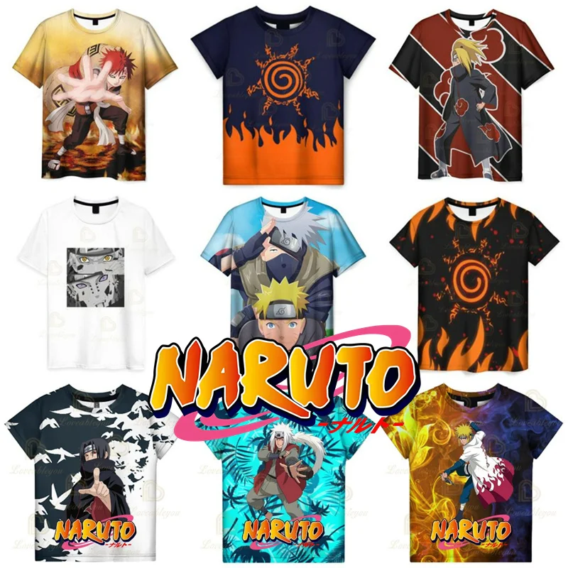 

Madara Itachi Gaara Summer T-shirt Tees Akatsuki Uzumaki Naruto Sharingan Men Outerwear Oversized Cosplay Uchiha Sasuke Tops