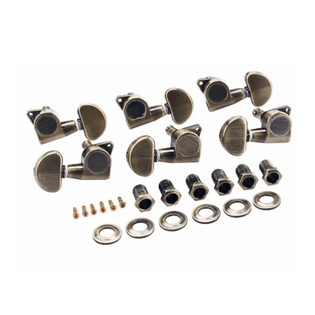 

6 Pieces Guitar Tuning Peg Accessories Set Machine Head Bronze Tuners Pegs Kit String Instrument Part Strings Fixator