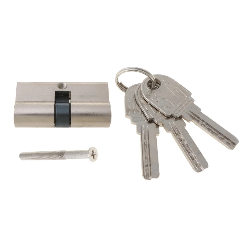 

Anti-Theft Door Lock Cylinder with Keys Single Open Cylinder Interior Security Door Lock for Wooden Doors Rust-Proof