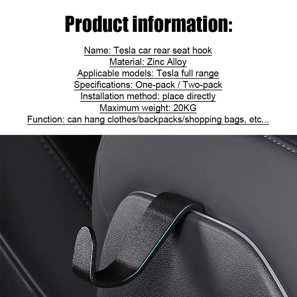 HKGK для Tesla Model 3 Y X S вешалка на подголовник сиденья автомобиля крючок держатель