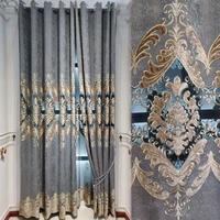 european style curtains for living dining room bedroom luxury custom modern embroidery nordic window curtain home decoration