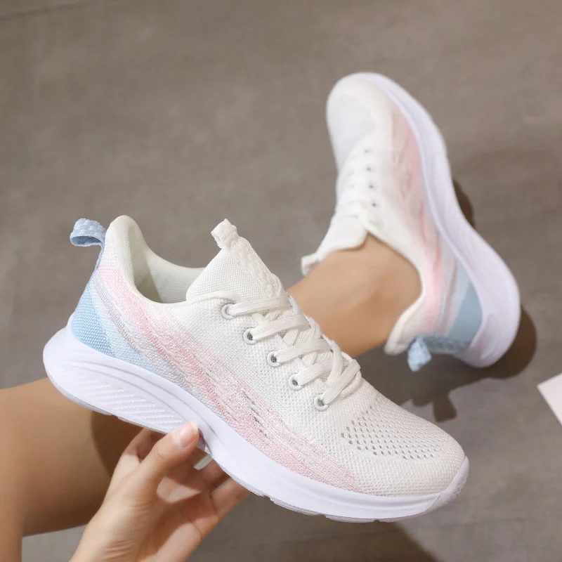 

Shoes for Women 2022 Rainbow Breathable Jogging Footwear Woman Trend Sports Shoe Casual Sneakers Zapatillas Deportivas Mujer