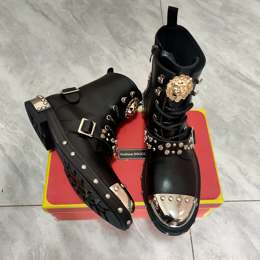 Кроссовки мужские с заклепками модная повседневная обувь на плоской подошве