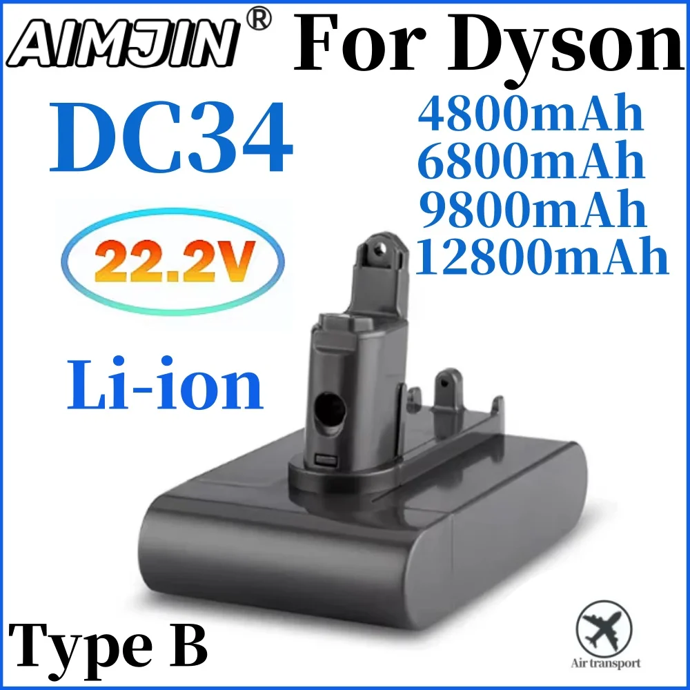 DC34 B-тип 22 2 В 12800/9800/6800/4800 мАч литий-ионный аккумулятор для Dyson DC31 DC35 DC44 DC45 Замена