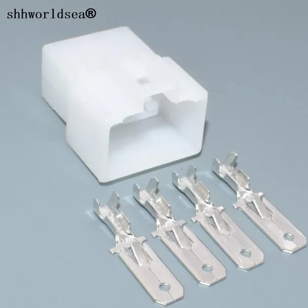 Shhworldsea 4-контактный 6 3-мм автоматический пластиковый разъем для хохонной вилки